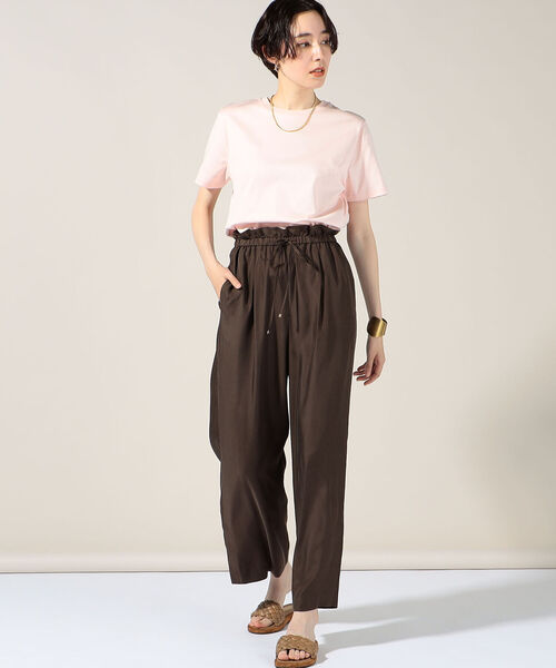 NOLLEY’S Sophi(ノーリーズソフィ)の「sophi BASIC MUJI-T(Tシャツ/カットソー・レディース・ベビーピンク/サックスブルー/オフホワイト/チャコールグレー・38)」の5枚目の写真