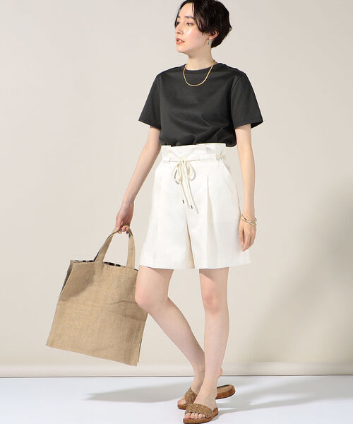 NOLLEY’S Sophi(ノーリーズソフィ)の「sophi BASIC MUJI-T(Tシャツ/カットソー・レディース・ベビーピンク/サックスブルー/オフホワイト/チャコールグレー・38)」の8枚目の写真