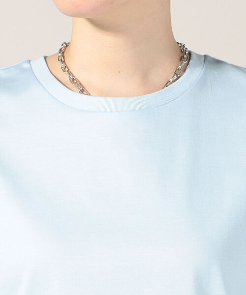 NOLLEY’S Sophi(ノーリーズソフィ)の「sophi BASIC MUJI-T(Tシャツ/カットソー・レディース・ベビーピンク/サックスブルー/オフホワイト/チャコールグレー・38)」の12枚目の写真
