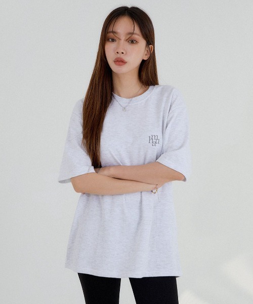 tシャツ A'GEM/9 × .kom 「muah muah/ムーアムーア」 LOGO STRIPE CROP LONG SLEEVE/ロゴ ステッチ A'GEM/9 × .kom『muah muah/ムーアムーア』STITCH LOGO CROP