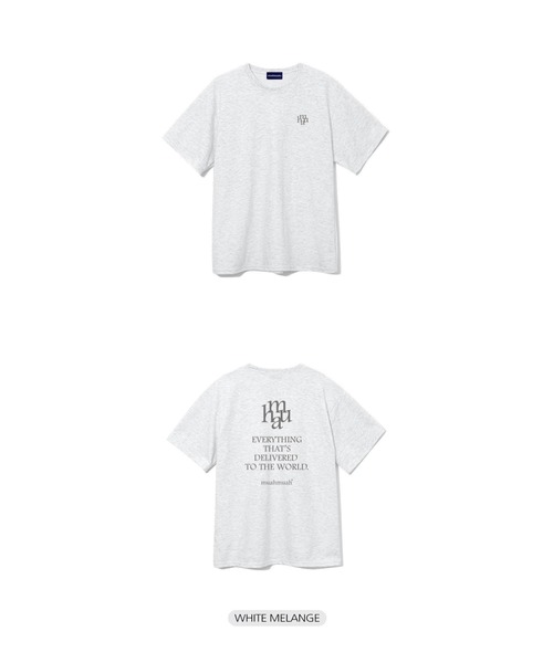 muahmuah（ムーアムーア）の「A'GEM/9 × .kom『muah muah/ムーアムーア』LETTERING LOGO HALF T-SHIRT/レタリングロゴ Tシャツ カットソー（Tシャツ/カットソー・レディース・ホワイト/インディゴブルー/ブラック/ライトグレー・FREE）」の15枚目の写真