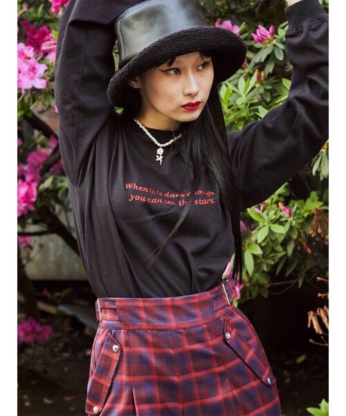 jouetie（ジュエティ）の「ベーシックロゴ ロンT（Tシャツ/カットソー・レディース・ブラック/オフホワイト/グリーン・MEDIUM）」の6枚目の写真