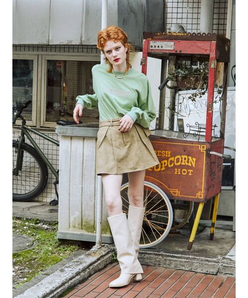 jouetie（ジュエティ）の「ベーシックロゴ ロンT（Tシャツ/カットソー・レディース・ブラック/オフホワイト/グリーン・MEDIUM）」の16枚目の写真