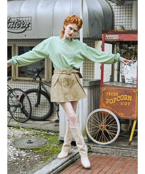 jouetie（ジュエティ）の「ベーシックロゴ ロンT（Tシャツ/カットソー・レディース・ブラック/オフホワイト/グリーン・MEDIUM）」の17枚目の写真