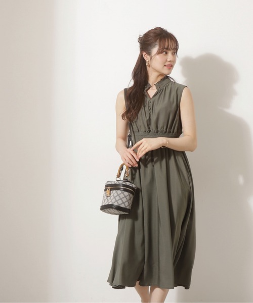 シャーリングフリルワンピース／プロポーション ボディドレッシング PROPORTION BODY DRESSING（プロポーションボディドレッシング