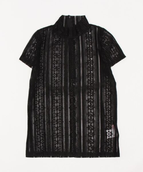 lilLilly（リルリリー）の「レースハイネックトップス（Tシャツ/カットソー・レディース・ホワイト/ブラック/ピンク・FREE）」の19枚目の写真