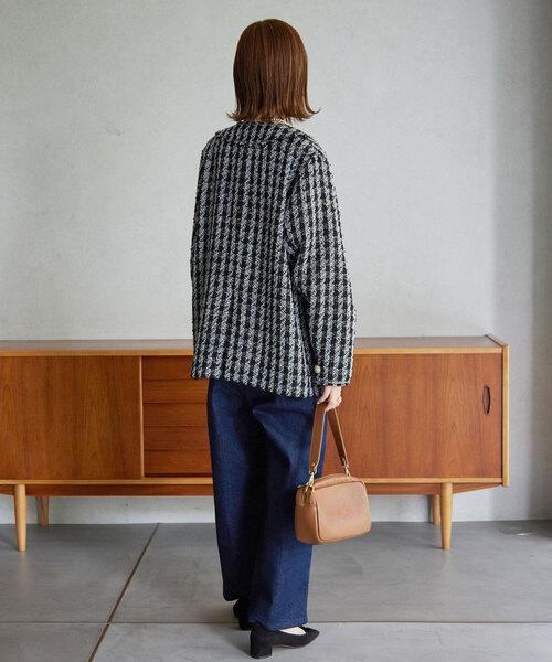 SLOBE IENA（スローブイエナ）の「ツイードノーカラージャケット（ノー