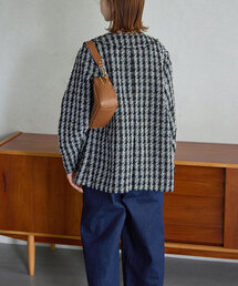 SLOBE IENA ツイードノーカラージャケット SLOBE IENA（スローブイエナ）の「ツイードノーカラージャケット