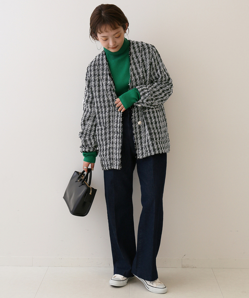 SLOBE IENA（スローブイエナ）の「ツイードノーカラージャケット（ノー