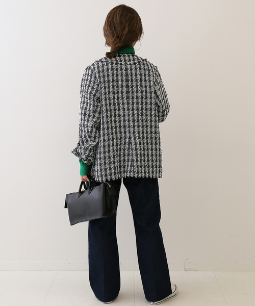 SLOBE IENA（スローブイエナ）の「ツイードノーカラージャケット（ノー