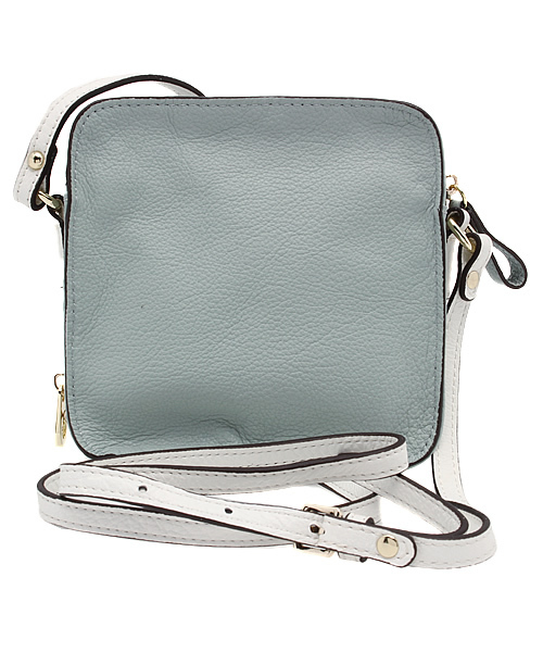 ROSE BUD（ローズバッド）の「(ROSE BUD)PX12978 LEATHER MINI SQUARE POCHETTE[結婚式＆パーティー]（ショルダーバッグ・レディース・ホワイト/ライトブルー/シルバー・ONE SIZE）」の7枚目の写真