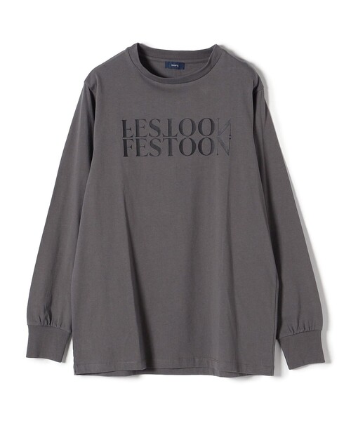 SHIPS(シップス)の「*バリエーションロゴロングスリーブTEE◇(Tシャツ/カットソー・レディース・ホワイト/チャコールグレー/ライトホワイト/オリーブ/ダークグレー/ライトオリーブ/プラム/パープル・ONE SIZE)」の15枚目の写真