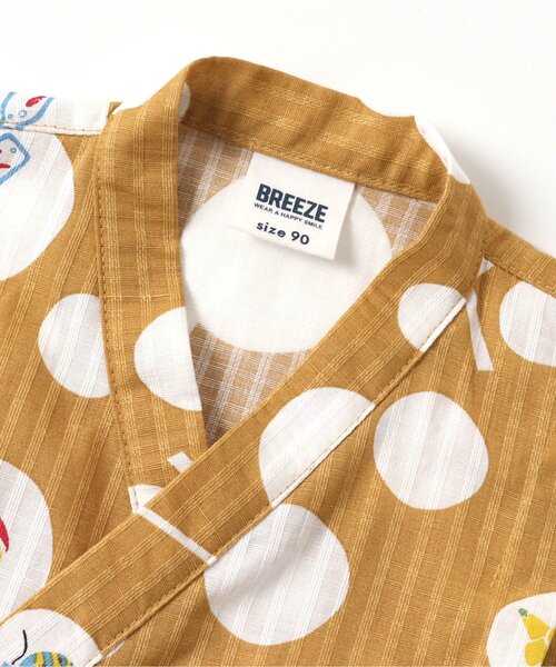 BREEZE（ブリーズ）の「夏の風物詩総柄甚平（浴衣・キッズ・ベージュ/ネイビー・80/90/100/110/120/130/140）」の7枚目の写真
