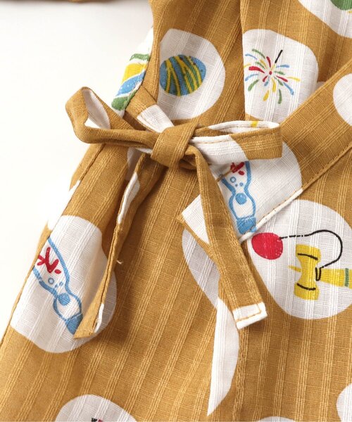 BREEZE（ブリーズ）の「夏の風物詩総柄甚平（浴衣・キッズ・ベージュ/ネイビー・80/90/100/110/120/130/140）」の9枚目の写真