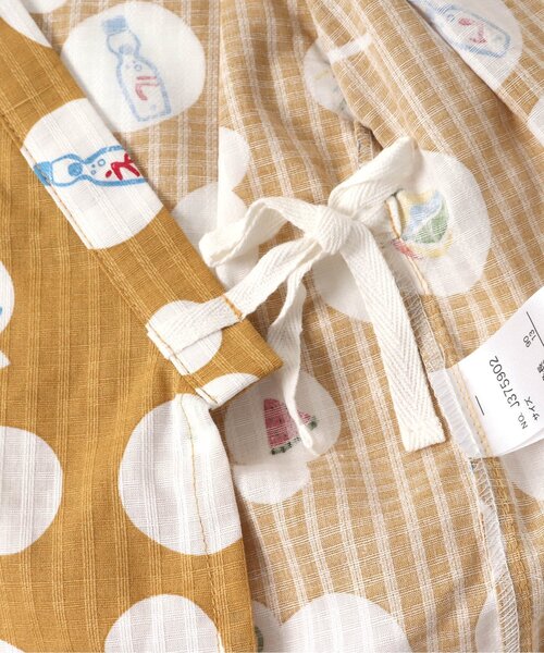 BREEZE（ブリーズ）の「夏の風物詩総柄甚平（浴衣・キッズ・ベージュ/ネイビー・80/90/100/110/120/130/140）」の10枚目の写真