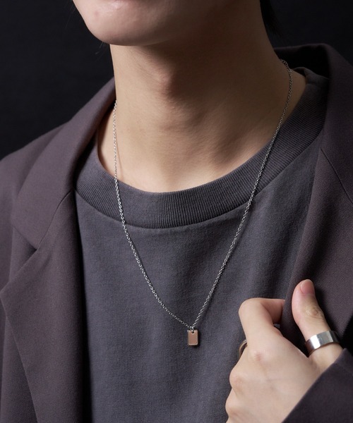 WEGO（ウィゴー）の「WEGO/シンプルモチーフネックレス（ネックレス・メンズ・その他1/その他2/その他3/その他4/その他5/その他6/その他8/その他7/その他9・FREE）」の3枚目の写真