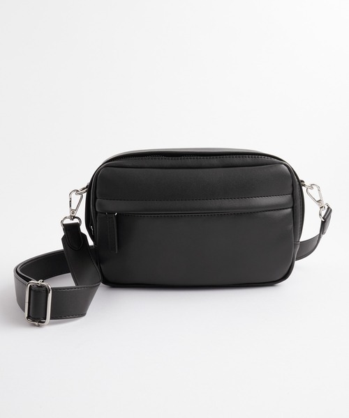 EMMA CLOTHES(エマクローズ)の「シンセティックレザー ミニショルダーバッグ EMMA CLOTHES(ショルダーバッグ・メンズ・ブルー/ダークブラウン/ブラック/オフホワイト・FREE)」の7枚目の写真
