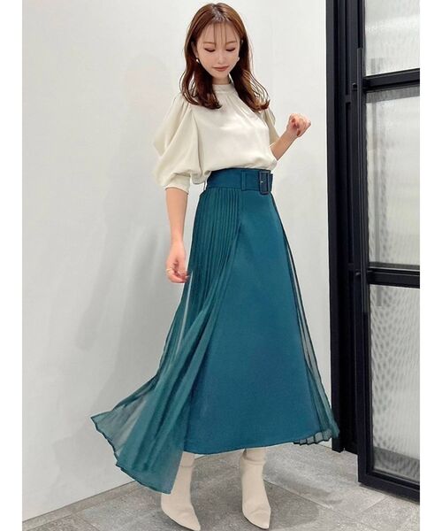 RESEXXY（リゼクシー）の「サイドプリーツスカート（スカート・レディース・ブラック/パープル/ブラウン/グリーン・FREE）」の5枚目の写真