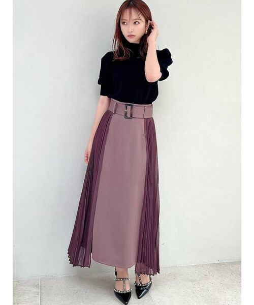 RESEXXY（リゼクシー）の「サイドプリーツスカート（スカート・レディース・ブラック/パープル/ブラウン/グリーン・FREE）」の9枚目の写真