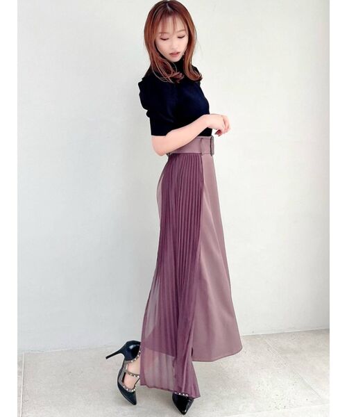 RESEXXY（リゼクシー）の「サイドプリーツスカート（スカート・レディース・ブラック/パープル/ブラウン/グリーン・FREE）」の10枚目の写真