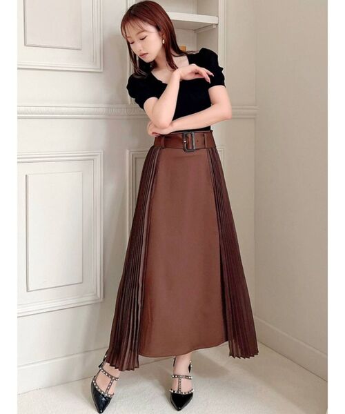 RESEXXY（リゼクシー）の「サイドプリーツスカート（スカート・レディース・ブラック/パープル/ブラウン/グリーン・FREE）」の14枚目の写真