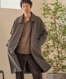 mj8798- TOGARU-ブランケットジャージー-ステンカラーコート