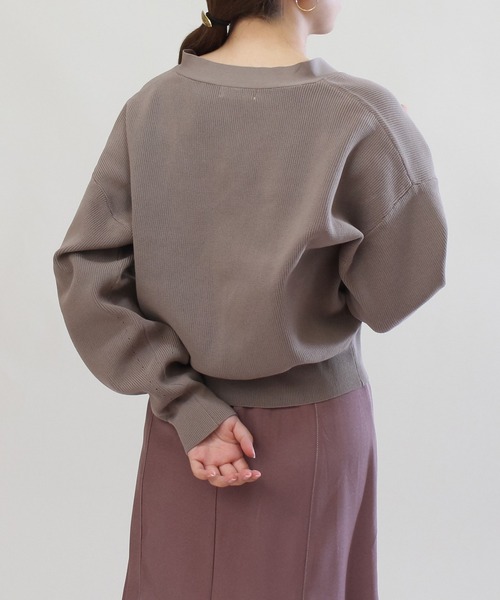 TRUDEA(トルディア)の「総針スポンディッシュカーディガン(カーディガン/ボレロ・レディース・モカ/アイボリー/ピンク/ラベンダー・MEDIUM)」の13枚目の写真