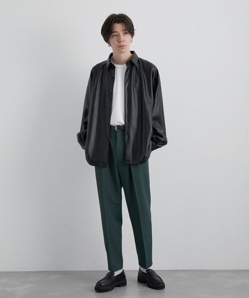 JUNRED（ジュンレッド）の「ウォームツイルイージースリムパンツ（スラックス・メンズ・グレー/グリーン/ブラック・M/L/LL/S）」の5枚目の写真