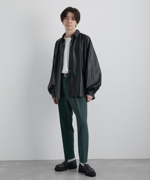 JUNRED（ジュンレッド）の「ウォームツイルイージースリムパンツ（スラックス・メンズ・グレー/グリーン/ブラック・M/L/LL/S）」の8枚目の写真