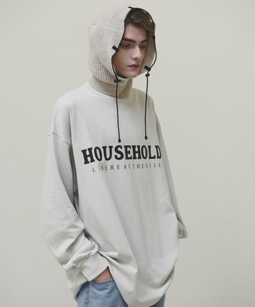 LIBERE（リベーレ）の「LIBERE リベーレ / H LOGO LONGSLEEVE フロントロゴプリントビッグシルエットロンT / 225205-225206（Tシャツ/カットソー・メンズ・ライトグレー/ブラック・MEDIUM/SMALL/LARGE）」の2枚目の写真