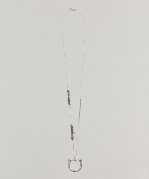 LAPUIS(ラピュイ)の「LAPUIS(ラピュイ)Ring Partsネックレス(ネックレス・レディース・レッド/パープル/ブラック・FREE)」の1枚目の写真