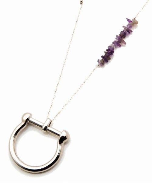 LAPUIS(ラピュイ)の「LAPUIS(ラピュイ)Ring Partsネックレス(ネックレス・レディース・レッド/パープル/ブラック・FREE)」の4枚目の写真