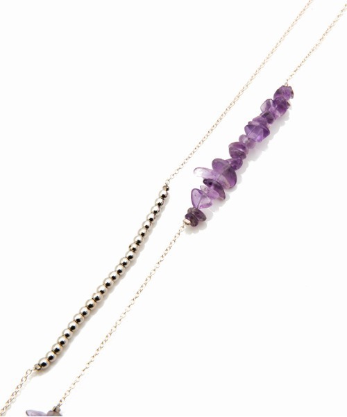 LAPUIS(ラピュイ)の「LAPUIS(ラピュイ)Ring Partsネックレス(ネックレス・レディース・レッド/パープル/ブラック・FREE)」の5枚目の写真