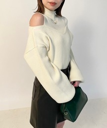 肩開きニットプルオーバー 168662