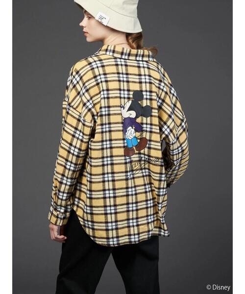 Disney(ディズニー)の「バックプリントチェックシャツ/Mickey(シャツ/ブラウス・レディース・ネイビー/グレー/イエロー・FREE)」の12枚目の写真