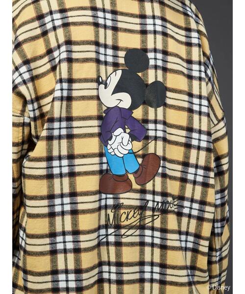 Disney(ディズニー)の「バックプリントチェックシャツ/Mickey(シャツ/ブラウス・レディース・ネイビー/グレー/イエロー・FREE)」の13枚目の写真