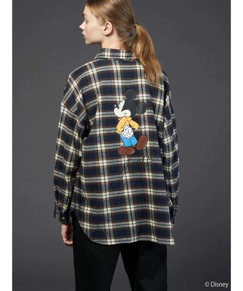 Disney(ディズニー)の「バックプリントチェックシャツ/Mickey(シャツ/ブラウス・レディース・ネイビー/グレー/イエロー・FREE)」の17枚目の写真
