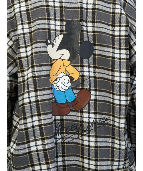 Disney(ディズニー)の「バックプリントチェックシャツ/Mickey(シャツ/ブラウス・レディース・ネイビー/グレー/イエロー・FREE)」の21枚目の写真