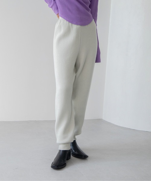 VACANCY（ヴァカンシー）の「モチモチジョガーニットパンツ（その他パンツ・レディース・オレンジ/ブラック/アイボリー・FREE）」の13枚目の写真