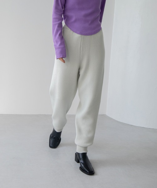 VACANCY（ヴァカンシー）の「モチモチジョガーニットパンツ（その他パンツ・レディース・オレンジ/ブラック/アイボリー・FREE）」の14枚目の写真