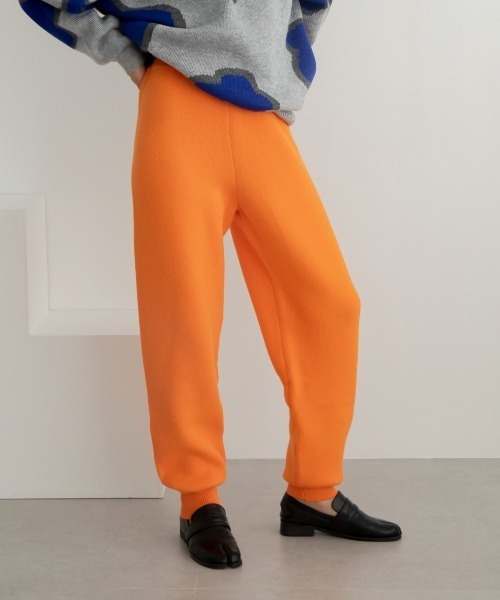 VACANCY（ヴァカンシー）の「モチモチジョガーニットパンツ（その他パンツ・レディース・オレンジ/ブラック/アイボリー・FREE）」の9枚目の写真