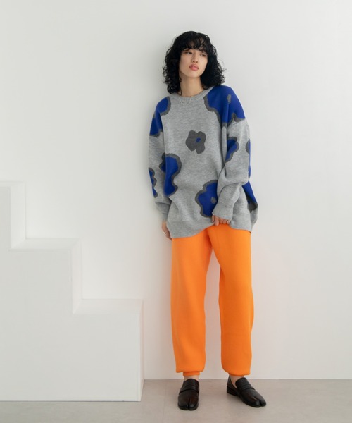 VACANCY（ヴァカンシー）の「モチモチジョガーニットパンツ（その他パンツ・レディース・オレンジ/ブラック/アイボリー・FREE）」の11枚目の写真