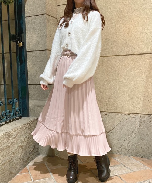 apres jour（アプレジュール）の「フェザーキラキラボタンカーディガン【ZOZOTOWN限定アイテム】（カーディガン/ボレロ・レディース・ライトピンク/オフホワイト/ブラック/ライトベージュ・フリー/X-LARGE）」の14枚目の写真