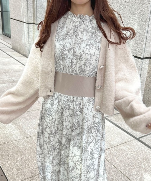 ベイブページ フェザーキラキラボタンカーディガン【ZOZOTOWN限定アイテム