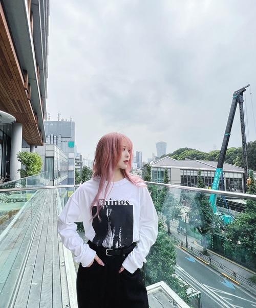 Figments（フィグメンツ）の「ThingsロンT（Tシャツ/カットソー・レディース・ホワイト/ブラック・FREE）」の18枚目の写真