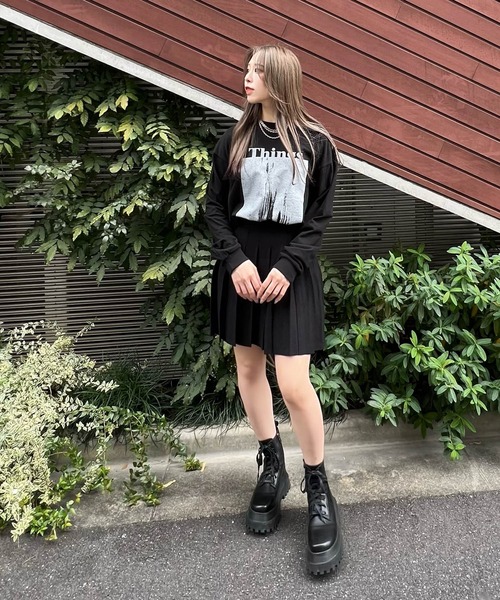 Figments（フィグメンツ）の「ThingsロンT（Tシャツ/カットソー・レディース・ホワイト/ブラック・FREE）」の16枚目の写真