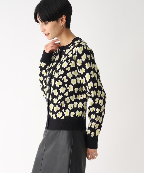 OPAQUE.CLIP(オペークドットクリップ)の「◆【C】フラワージャカードカーディガン(カーディガン/ボレロ・レディース・ブラック系/ベージュ系/パープル系2・36/40/38)」の10枚目の写真
