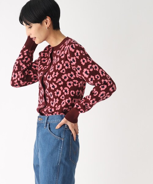 OPAQUE.CLIP(オペークドットクリップ)の「◆【C】フラワージャカードカーディガン(カーディガン/ボレロ・レディース・ブラック系/ベージュ系/パープル系2・36/40/38)」の16枚目の写真