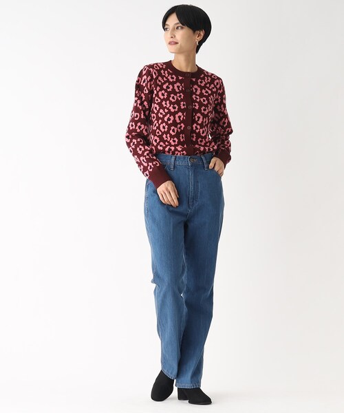 OPAQUE.CLIP(オペークドットクリップ)の「◆【C】フラワージャカードカーディガン(カーディガン/ボレロ・レディース・ブラック系/ベージュ系/パープル系2・36/40/38)」の18枚目の写真