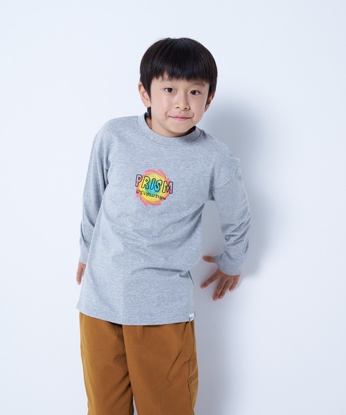 JUNKSOUL(ジャンクソウル)の「DEGRELATE / バリエーションロンT2(M4)(Tシャツ/カットソー・キッズ・その他3/オレンジ/カーキ/ライム/ネイビー/ホワイト/パープル/ブラック系/ブラック系2/グレー/その他2/ホワイト系その他2/ブルー/グリーン/その他1/バイオレット/ライトグレー/ブルー系その他・120/160/140/130/150)」の1枚目の写真